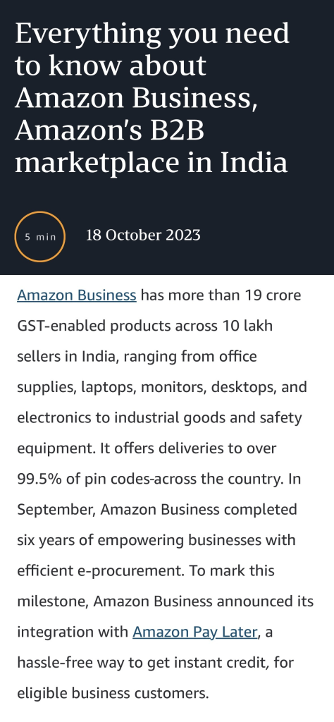 图片[1]-亚马逊印度B2B卖家急剧增加 二三线城市订单增长强劲 - 欧鹿星球-欧鹿星球